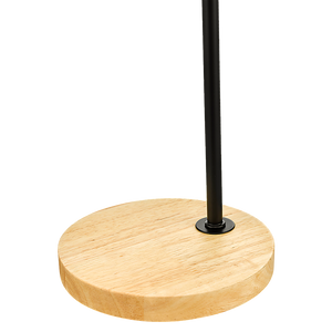 Modern Table Lamp Desk Light Timber Base Bedside Bedroom Black