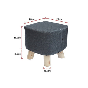 Fabric Ottoman Foot Stool Rest Pouffe Footstool Wood Storage Padded Seat