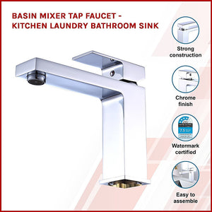 Basin Mixer Tap Faucet -Kitchen Laundry Bathroom Sink