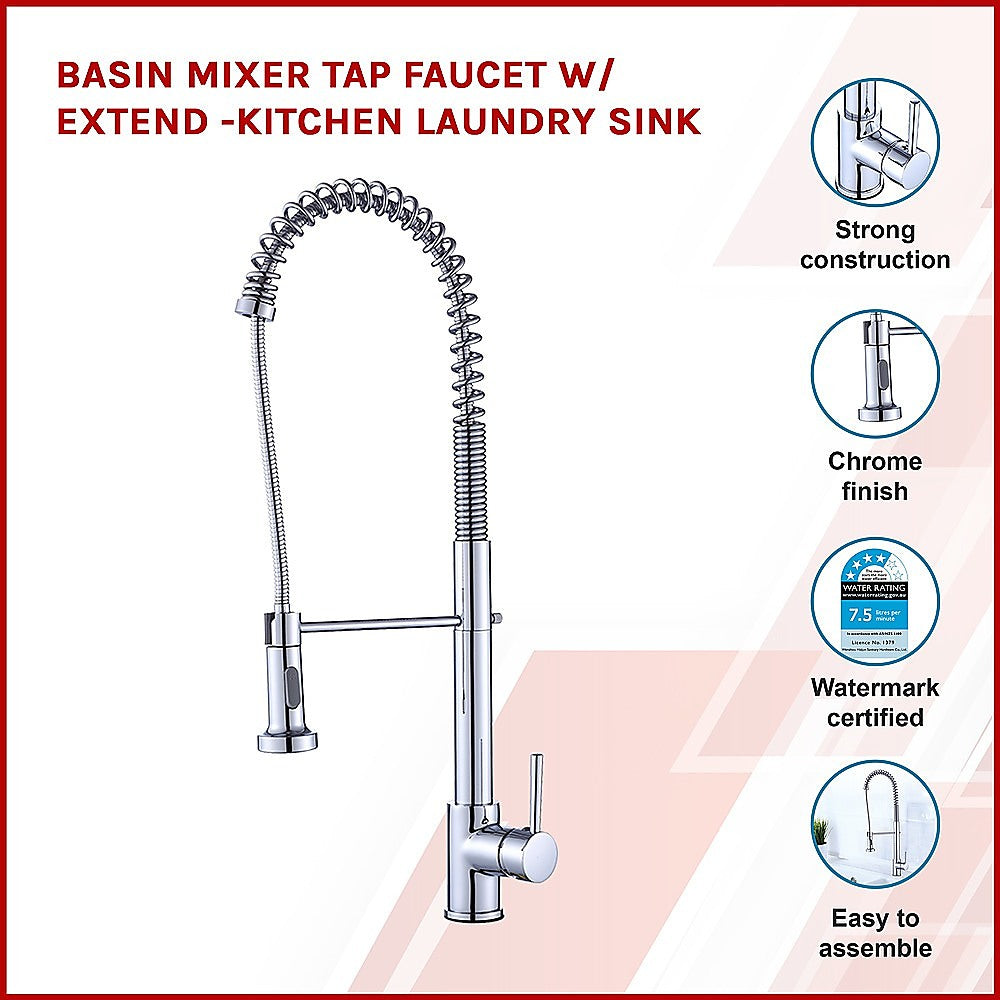 Basin Mixer Tap Faucet W/Extend -Kitchen Laundry Sink