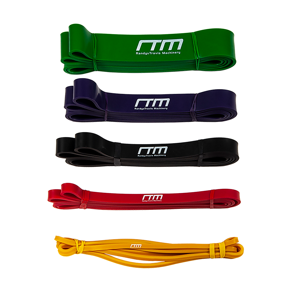 Randy & Travis Machinery Resistance Band Loop Set Of 5 Heavy Duty Gym Yoga Workout