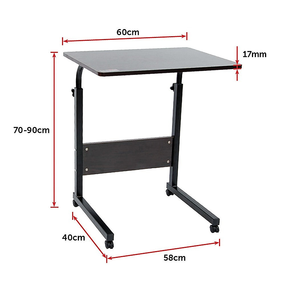 Mobile Laptop Desk Bed Stand Computer Table Adjustable Notebook Bedside