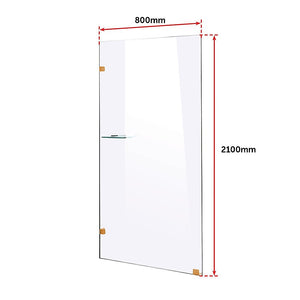 800 X 2100Mm Frameless 10Mm Safety Glass Shower Screen