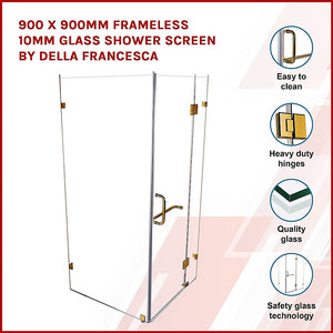 900 X 900Mm Frameless 10Mm Glass Shower Screen By Della Francesca