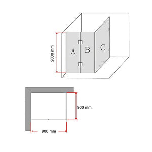 900 X 900Mm Frameless 10Mm Glass Shower Screen By Della Francesca