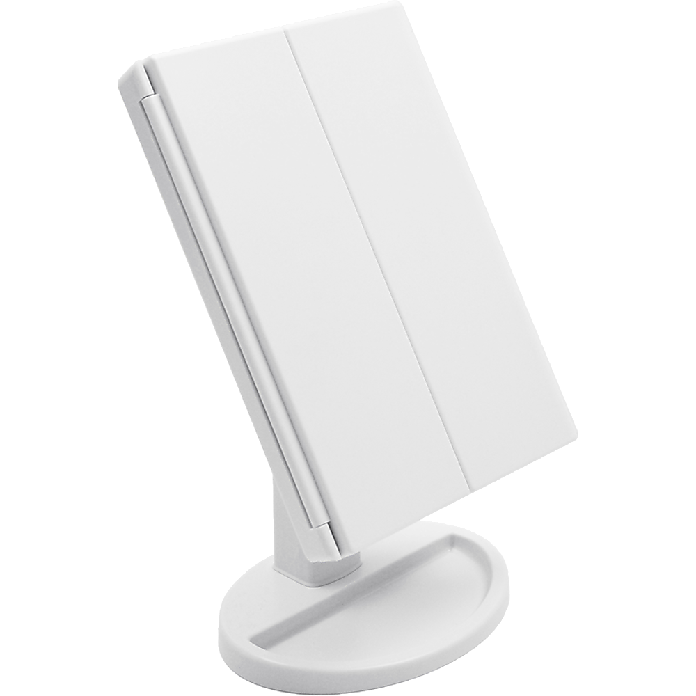 Makeup Mirror With Led Light Standing Magnifying Tri-Fold Touch