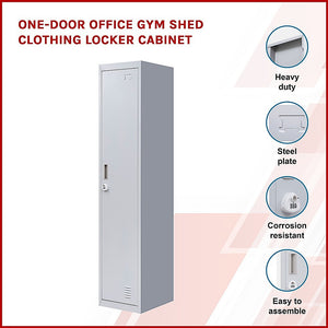 One-Door Office Gym Shed Clothing Locker Cabinet