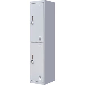 2-Door Vertical Locker For Office Gym Shed School Home Storage