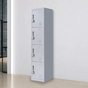 4-Door Vertical Locker For Office Gym Shed School Home Storage