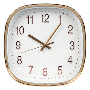 Modern Wall Clock Silent Non-Ticking Quartz Battery Operated Gold