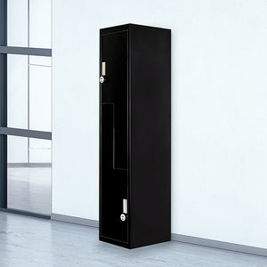 Black Two-Door L-Shaped Office Gym Shed Storage Lockers