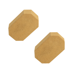 Natural Cork Octagon Yoga Blocks Brick Exercise 2 Pcs Set Eco Non-Slip