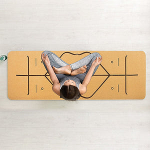 Natural Cork Tpe Yoga Mat Sports Eco Friendly Exercise Fitness Gym Pilates