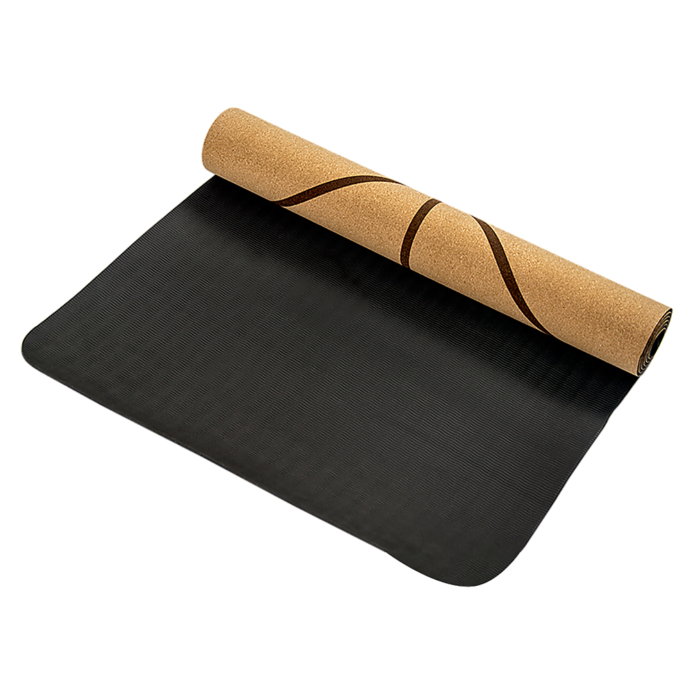 Natural Cork Tpe Yoga Mat Sports Eco Friendly Exercise Fitness Gym Pilates