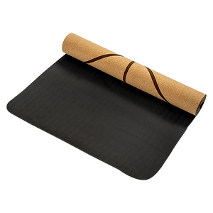 Natural Cork Tpe Yoga Mat Sports Eco Friendly Exercise Fitness Gym Pilates