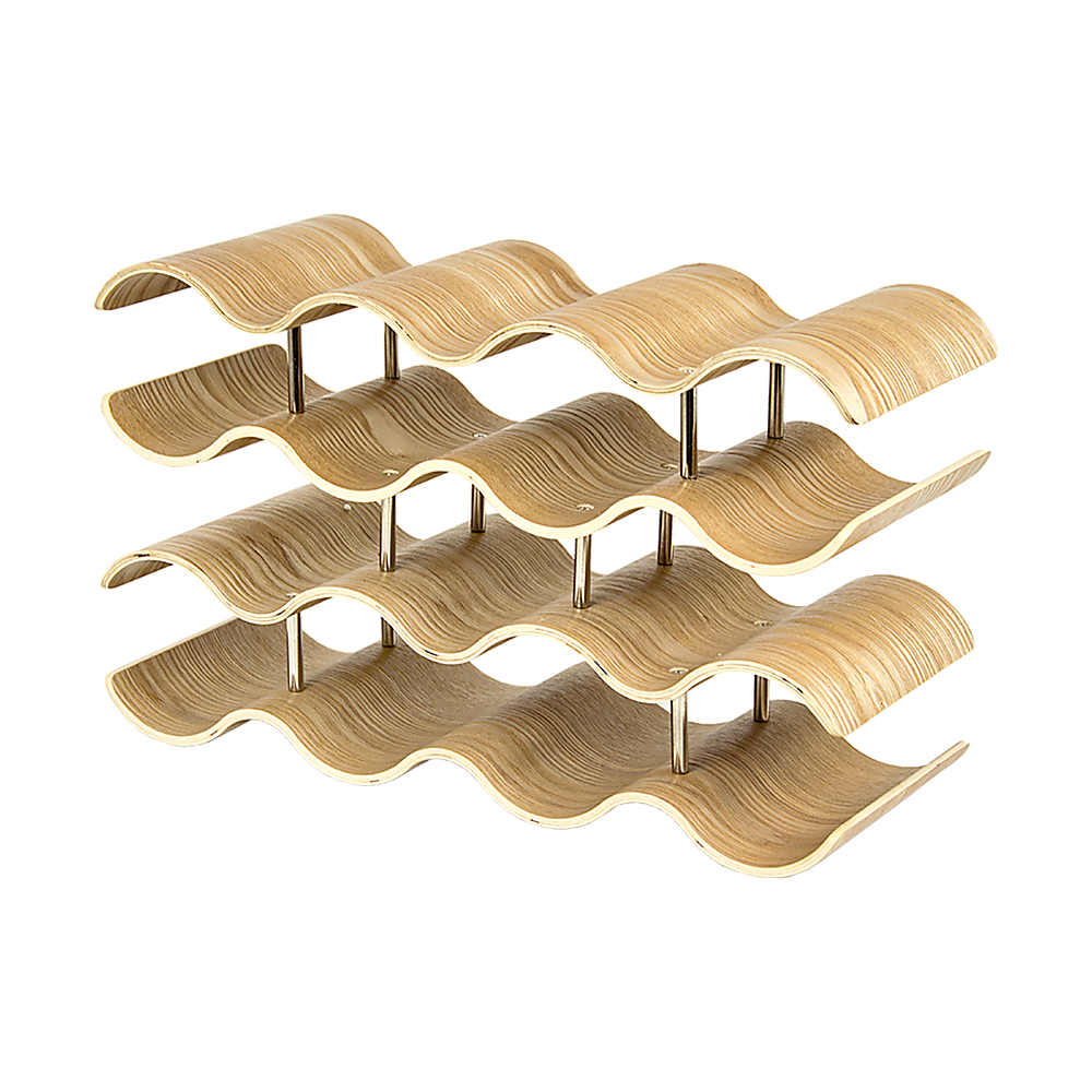 Wooden Wave Wine Rack/Creative Home Grape Holder Shelf Cabinet/Bottle