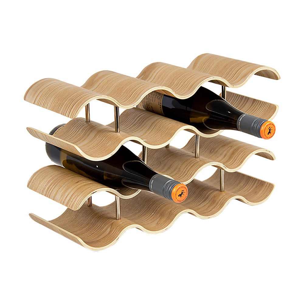 Wooden Wave Wine Rack/Creative Home Grape Holder Shelf Cabinet/Bottle