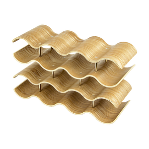 Wooden Wave Wine Rack/Creative Home Grape Holder Shelf Cabinet/Bottle