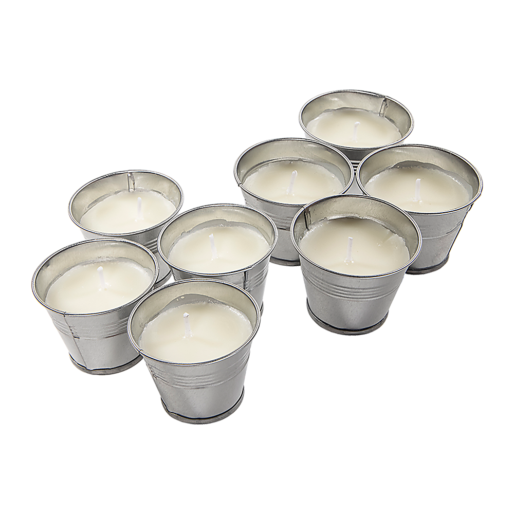 8X Mosquito Insect Bug Repellent Small Bucket Citronella Candles