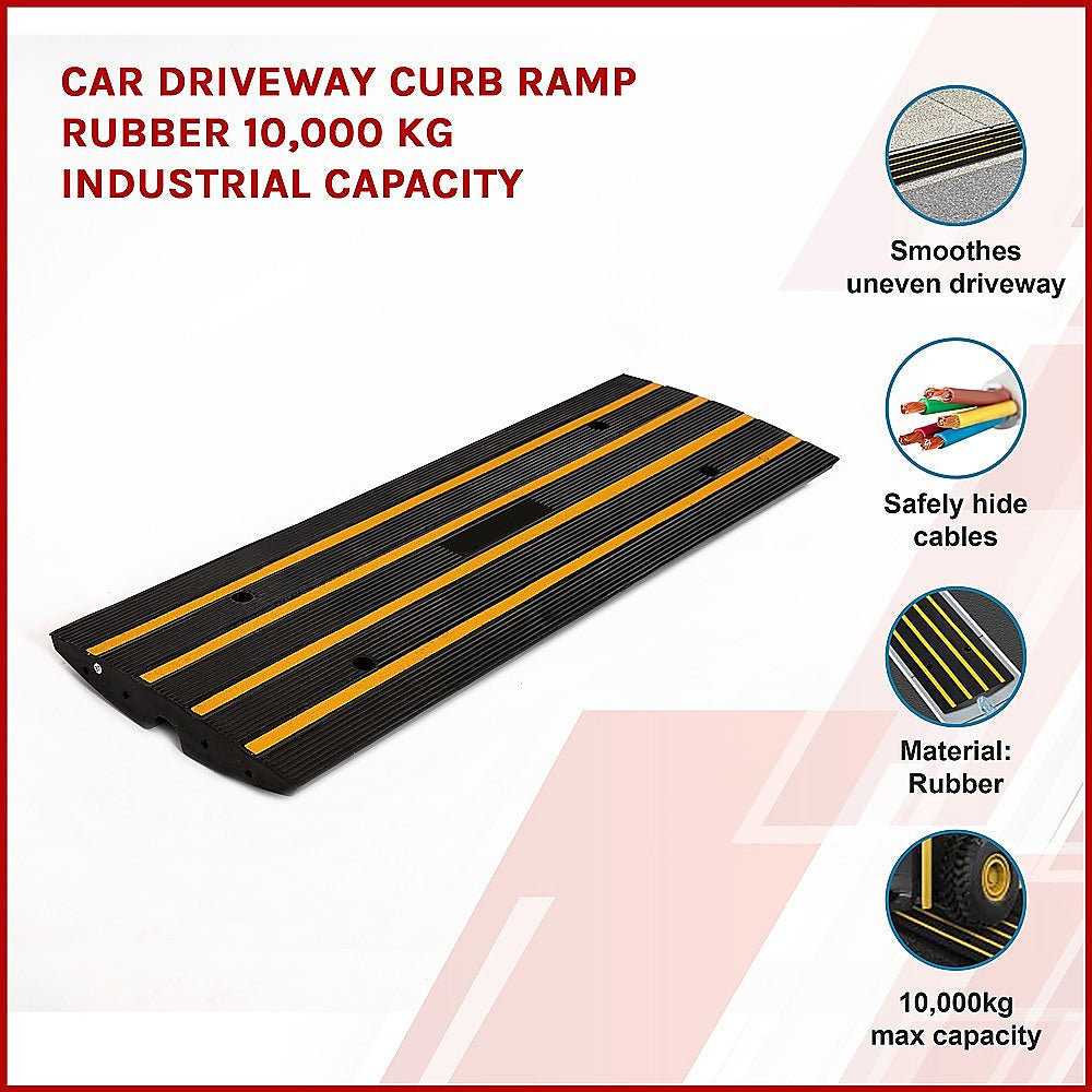 Car Driveway Curb Ramp Rubber 10000 Kg Industrial Capacity