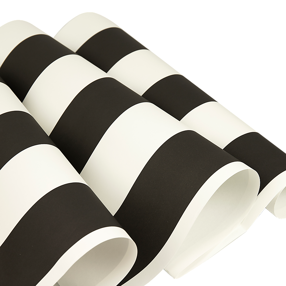 Modern Fashion Black & White Stripes Wallpaper Mural