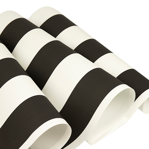 Modern Fashion Black & White Stripes Wallpaper Mural