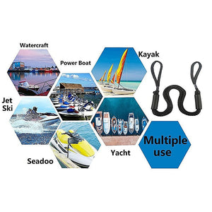 4 Pack Marine Bungee Dock Line Boat Mooring Rope Anchor Cord Stretch