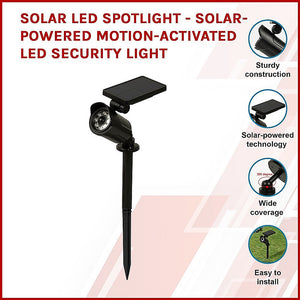 Randy & Travis Machinery Solar Led Spotlight - Solar-Powered Motion-Activated Security Light
