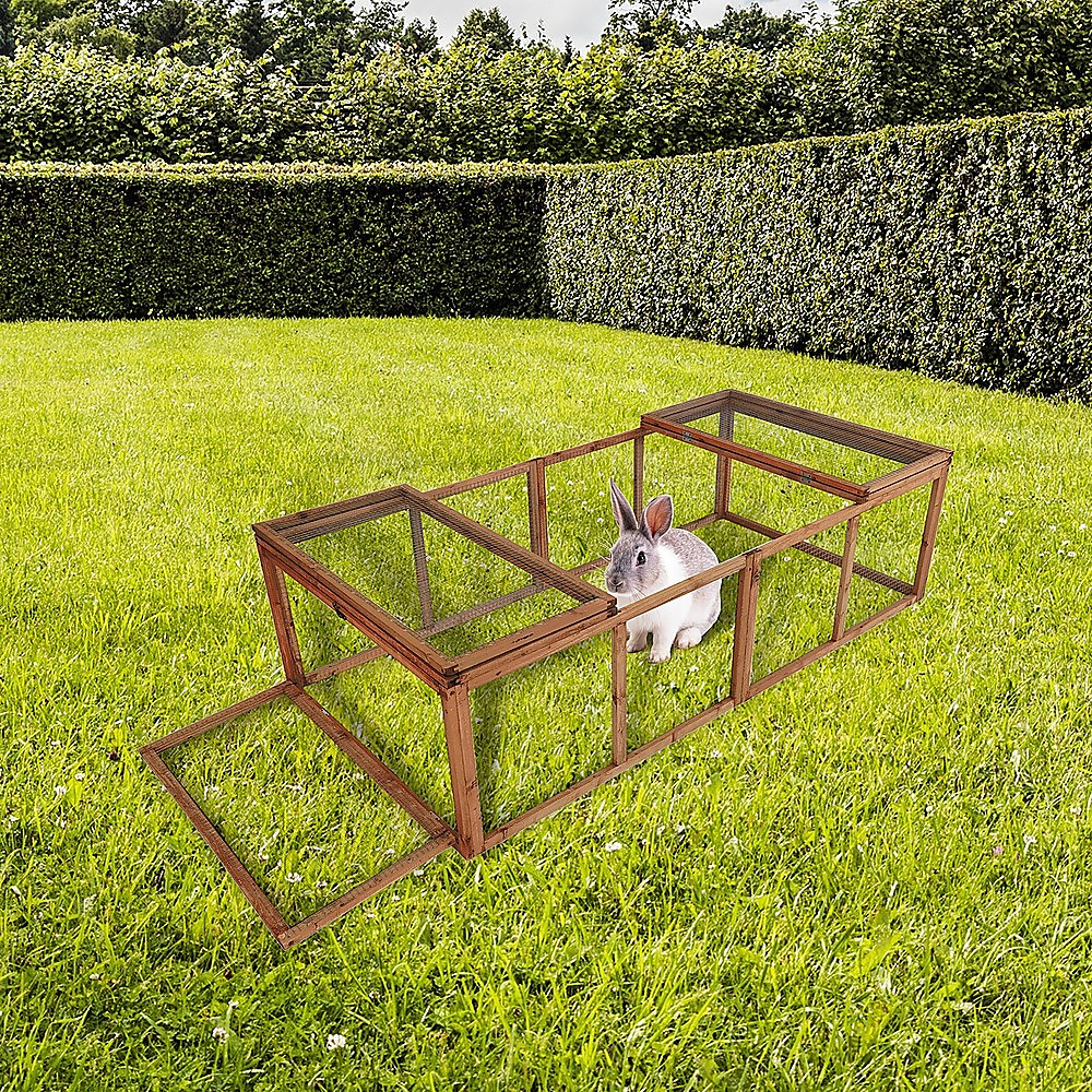 Chicken Coop Large Run Guinea Pig Cage Villa Extension Rabbit Hutch House Pen