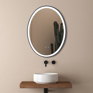 Oval Mirror Led Anti-Fog Illuminated Bathroom Living Room