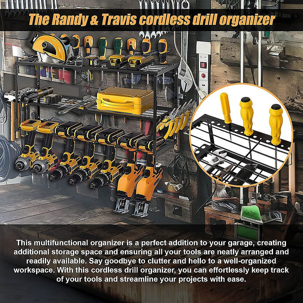 Randy & Travis Machinery Power Tool Organiser Garage Storage