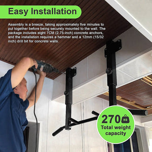 Ceiling Wall Joist Mount Pull Up Bar Chin Gym