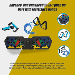 Push Up Board Rack System 13-In-1 Body Building Exercise Workout Tools