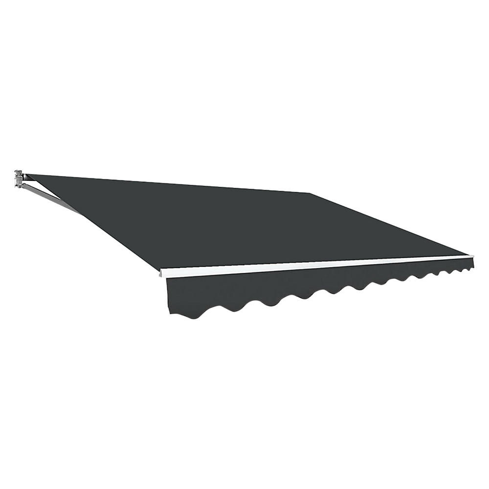 Bariloche Outdoor Folding Arm Awning Retractable Sunshade Canopy Grey 5.0M X 3.0M