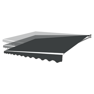 Bariloche Outdoor Folding Arm Awning Retractable Sunshade Canopy Grey 5.0M X 3.0M