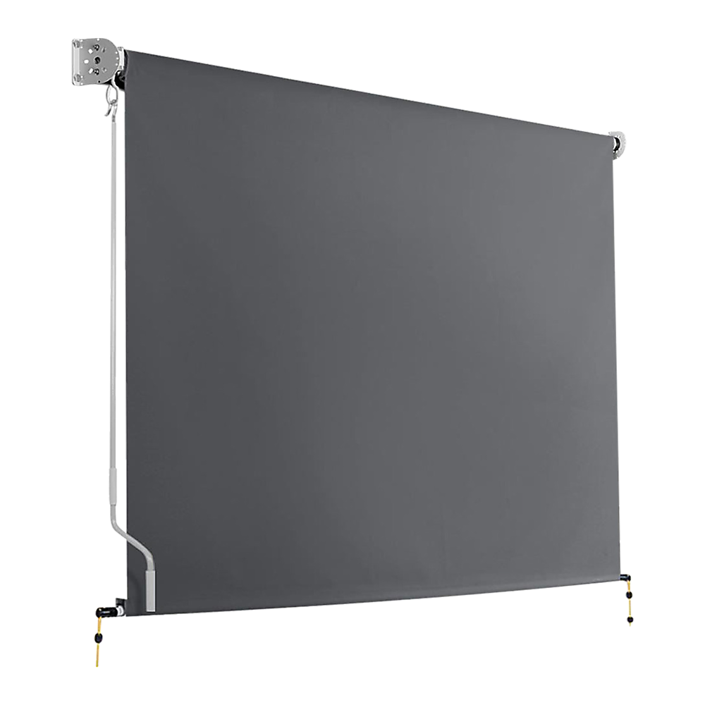 Bariloche Retractable Straight Drop Roll Down Awning Garden Patio Screen 2.1X2.5M