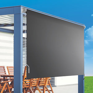 Bariloche Retractable Straight Drop Roll Down Awning Garden Patio Screen 2.1X2.5M