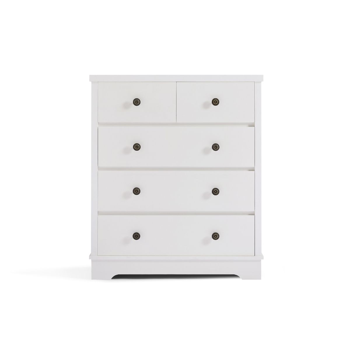 Margaux White Coastal Style Chest Of Drawers Tallboy