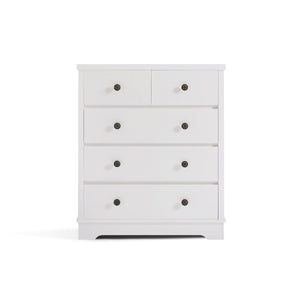 Margaux White Coastal Style Chest Of Drawers Tallboy