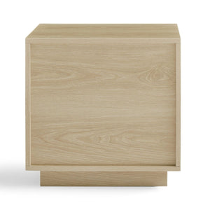 Nola Japandi Style Bedside Table In Oak