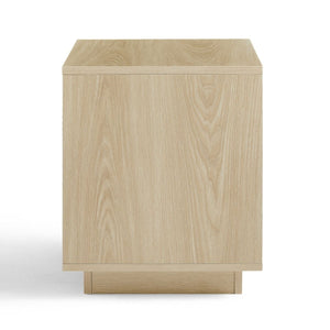 Nola Japandi Style Bedside Table In Oak