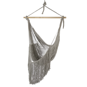 Fringed Cotton Rope Mexican Hammock Swing From Mexico In Dream Sands