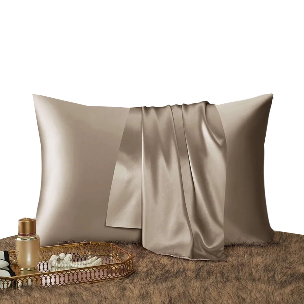 Pillowcase 51X66cm Coffee Natural Mulberry Silk For Comfortable Bed