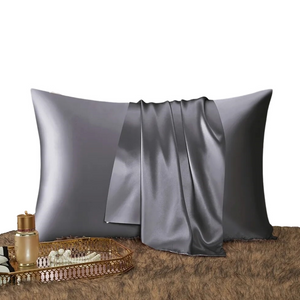 Pillowcase 50X90cm Dark Gray Mulberry Silk For Comfortable