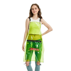 Salon Barber Apron Green With 3 Pockets Waterproof For Hair Stylist