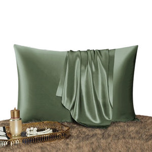 Pillowcase 50X75cm Green Natural Mulberry Silk For Bed Use
