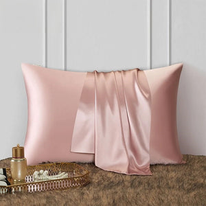 Pillowcase 50X90cm Pink Natural Mulberry Silk For Comfortable Bed