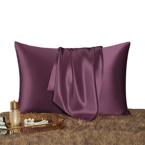 Pillowcase 50 By 75 Centimetre Purple Natural Mulberry Silk For Bed