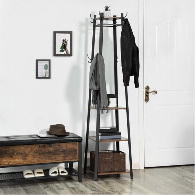 Vasagle Coat Rack With 3 Shelves