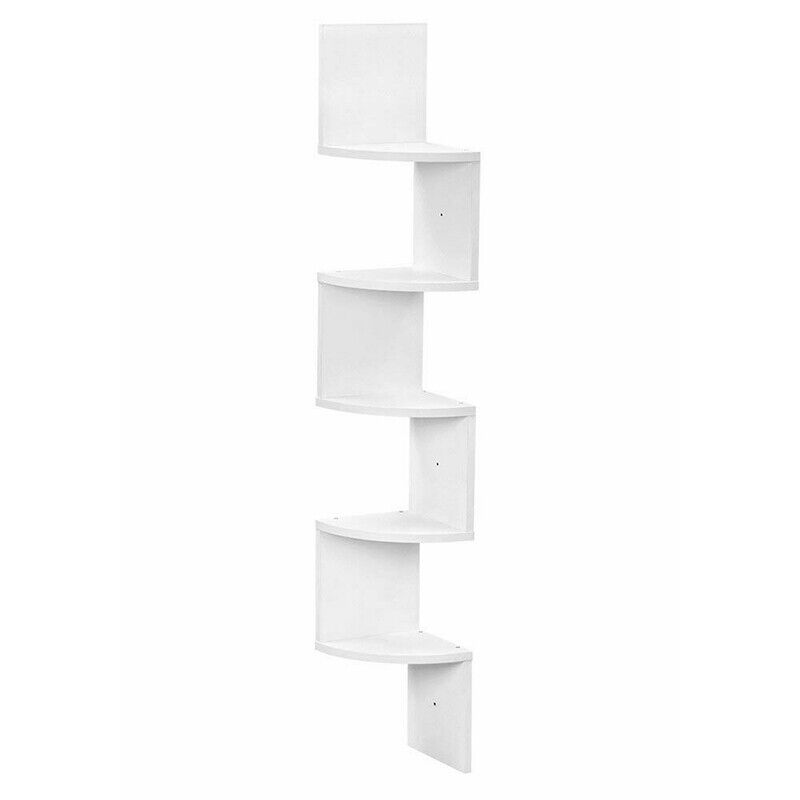 Vasagle White Wall-Mounted Corner Shelf